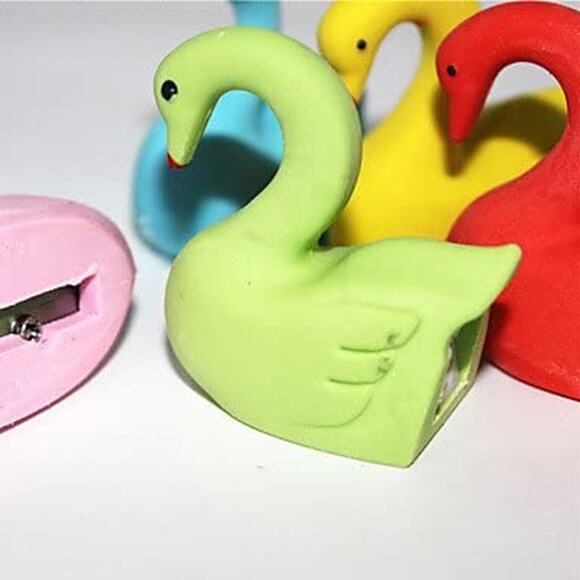 Swan Eraser & Pencil Sharpener Combo Multicolor Box of 24 GREAT FOR TEACHERS - Picture 10 of 10